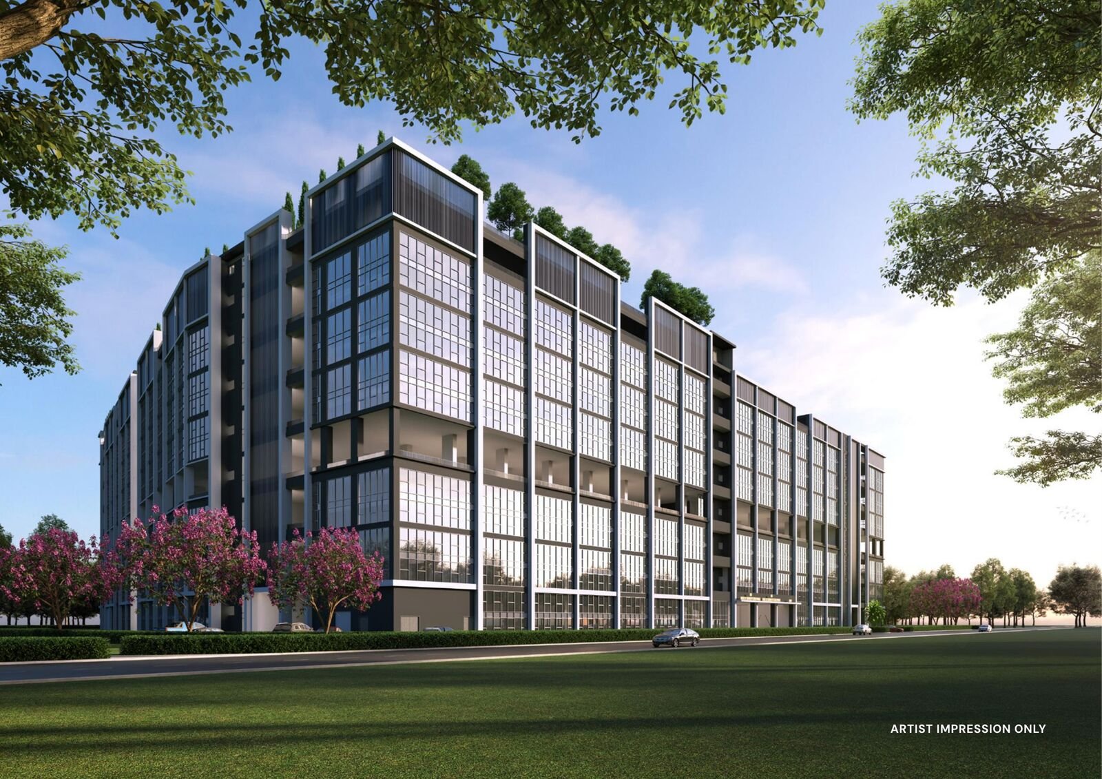 Armani Bizcore building facade, daytime artist impression