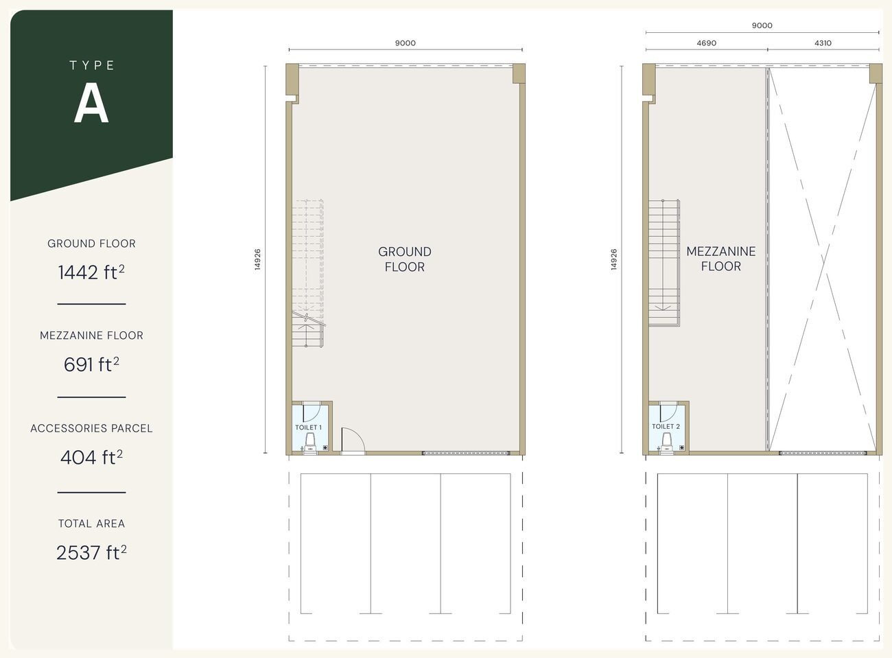 Armani Bizcore Type A unit floor plan